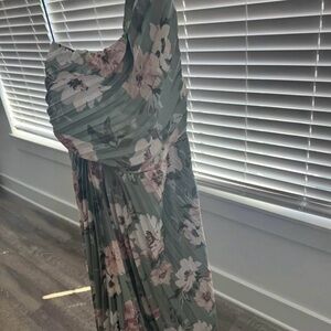 Abercrombie & Fitch Green and Pink Floral Dress